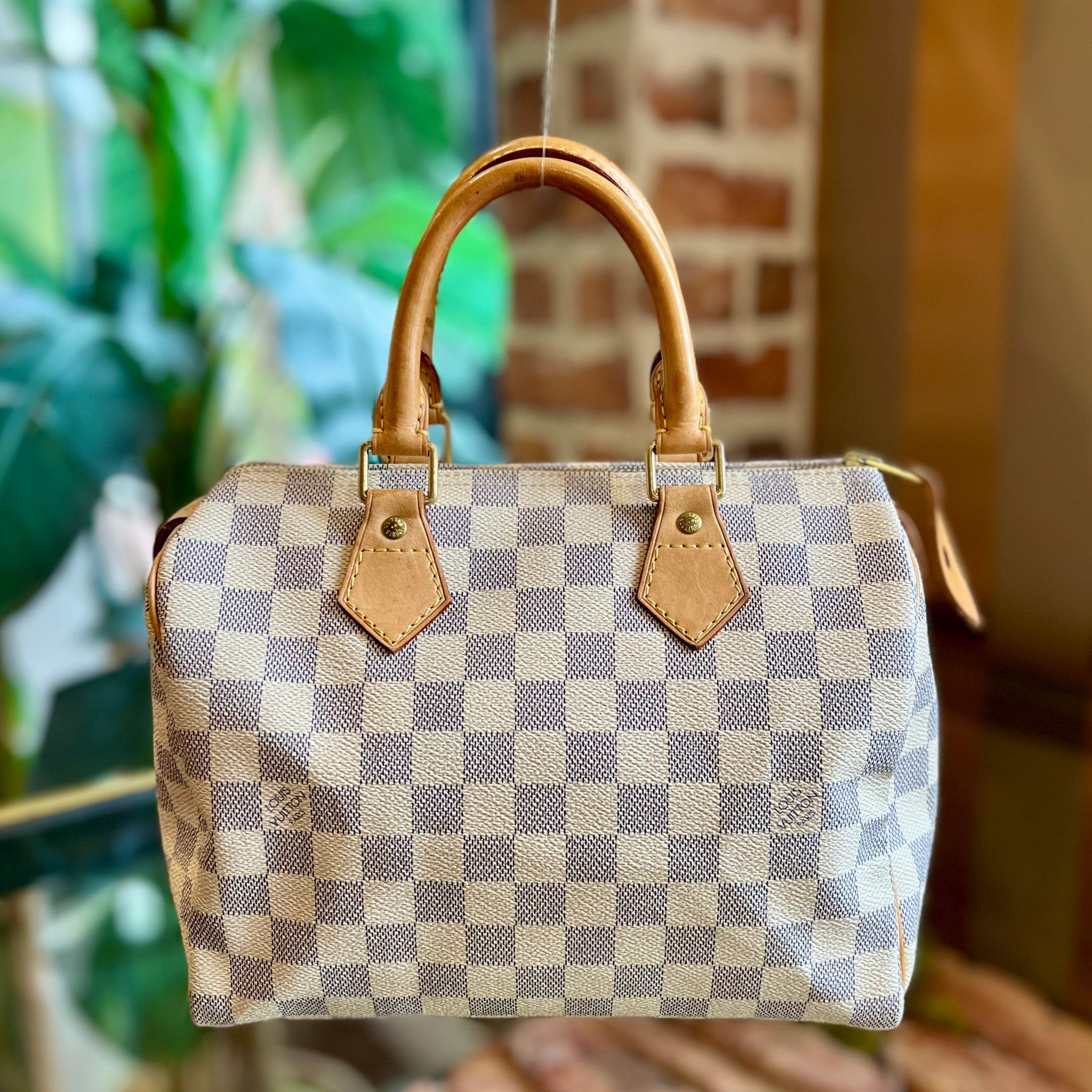 LOUIS VUITTON Speedy 25 Damier Azur