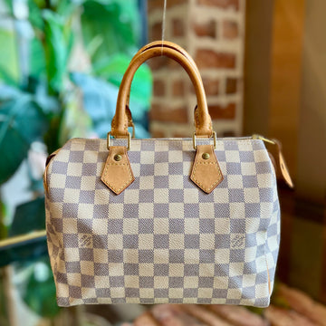 LOUIS VUITTON Speedy 25 Damier Azur