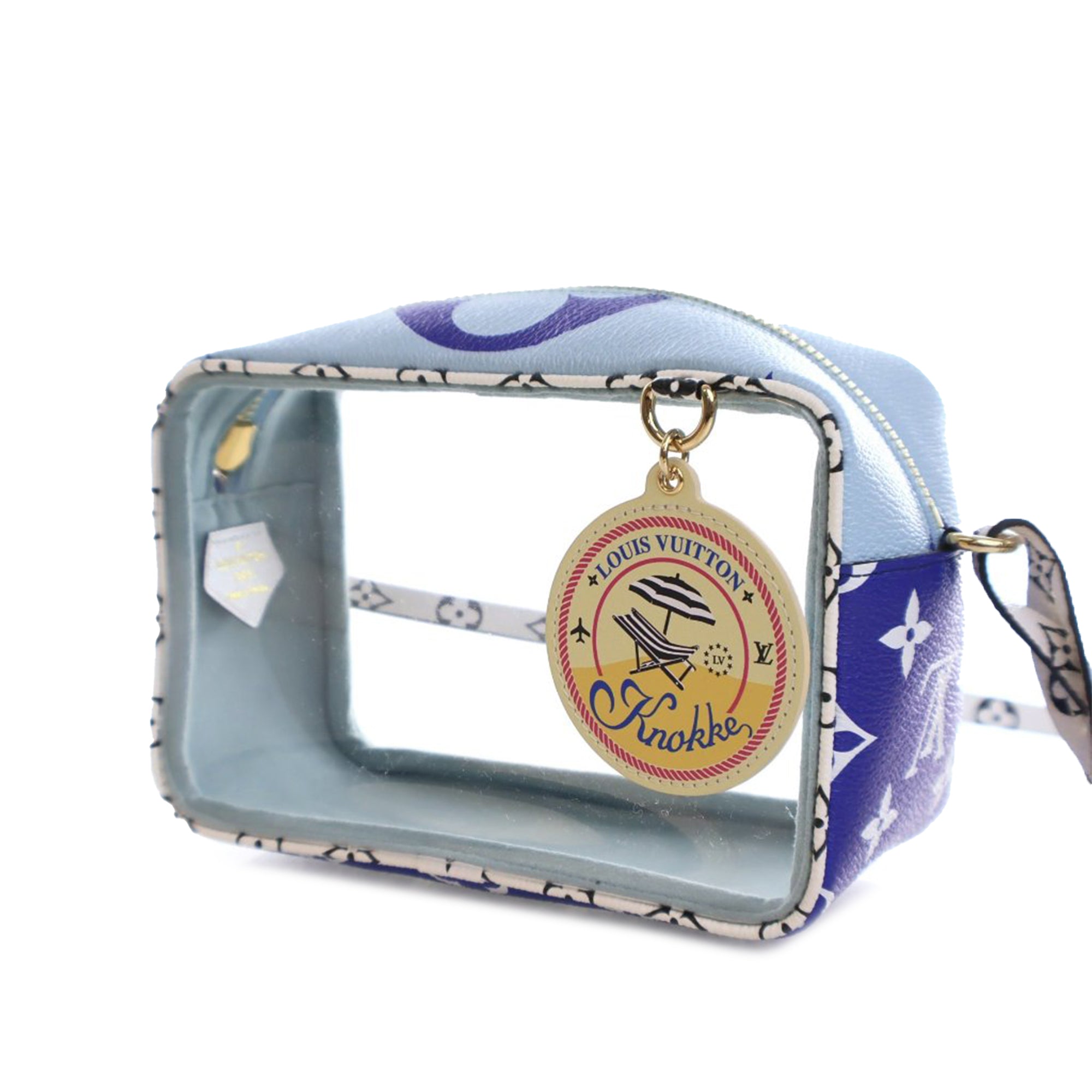 Blue Louis Vuitton Monogram Giant Beach Pouch Shoulder Bag