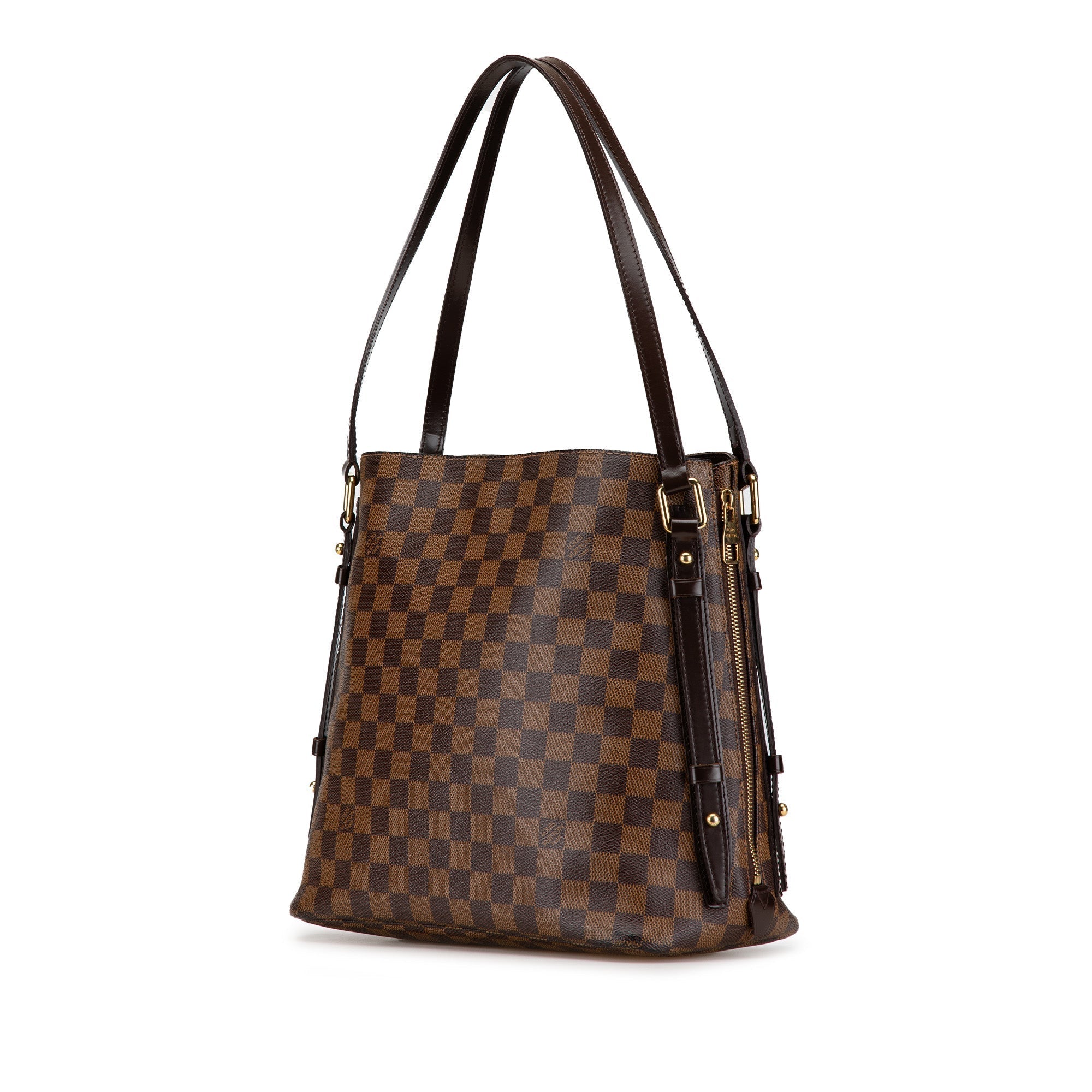 Brown Louis Vuitton Damier Ebene Cabas Rivington Tote Bag