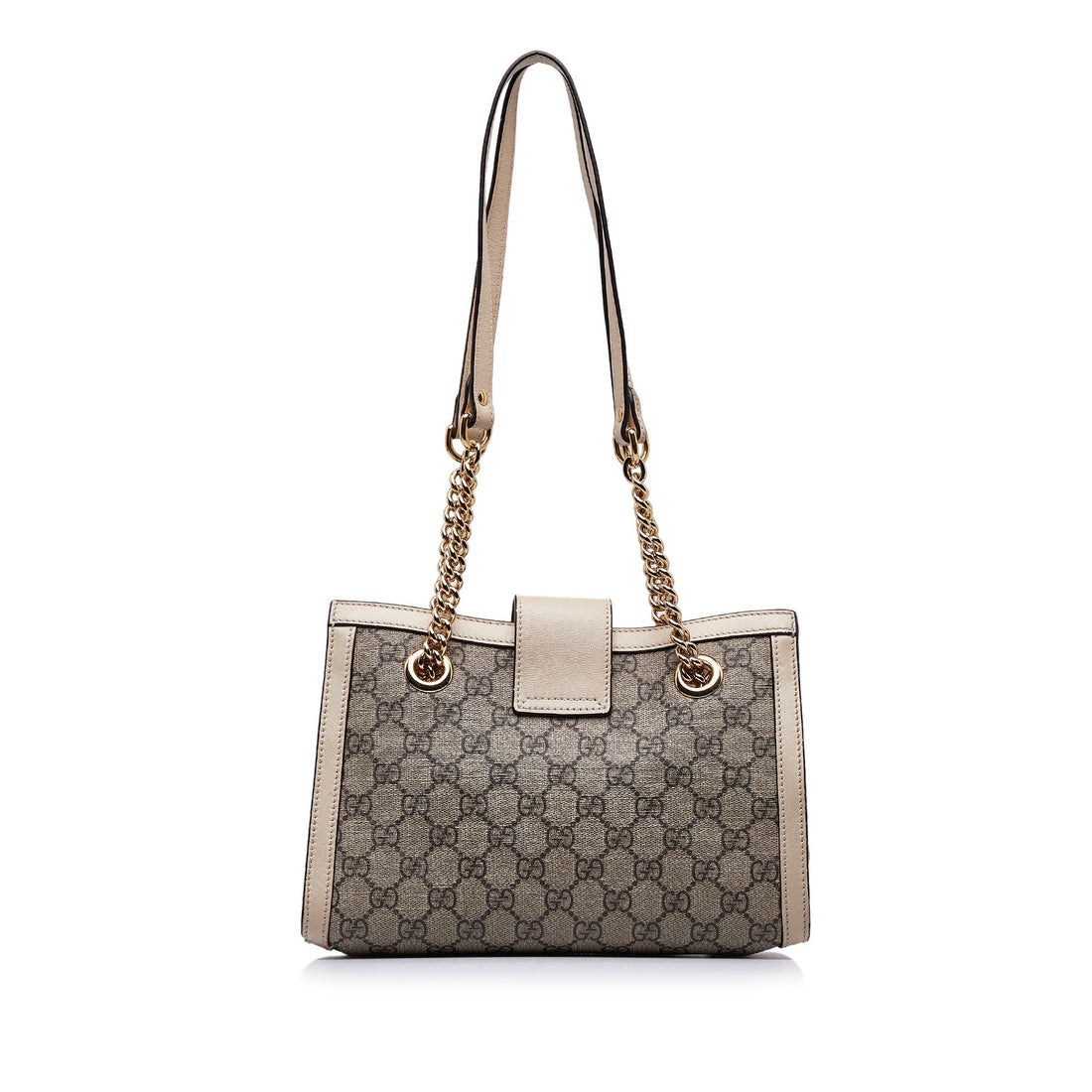 Brown Gucci Small GG Supreme Padlock Tote