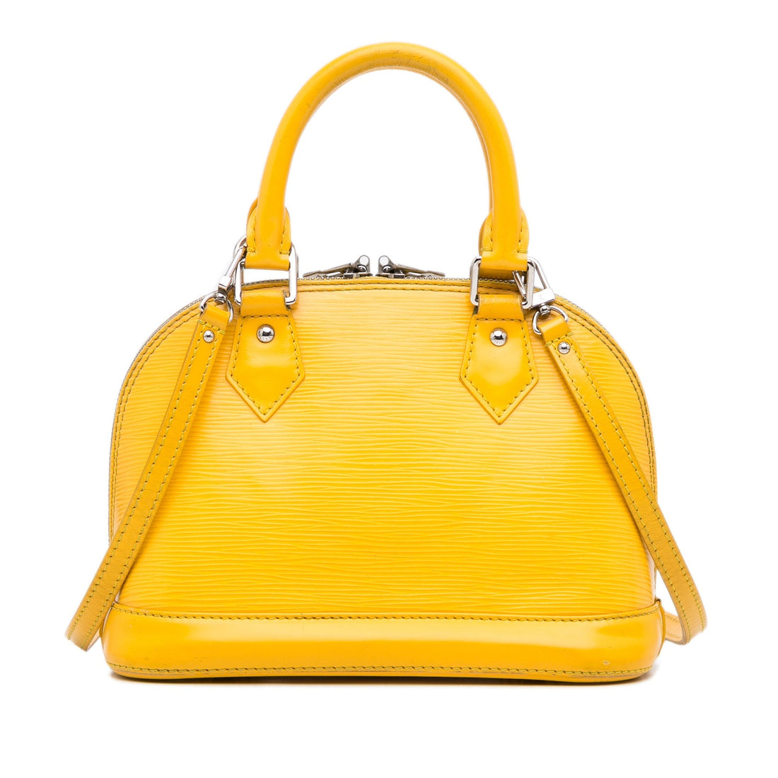 Yellow Louis Vuitton Epi Alma BB Satchel