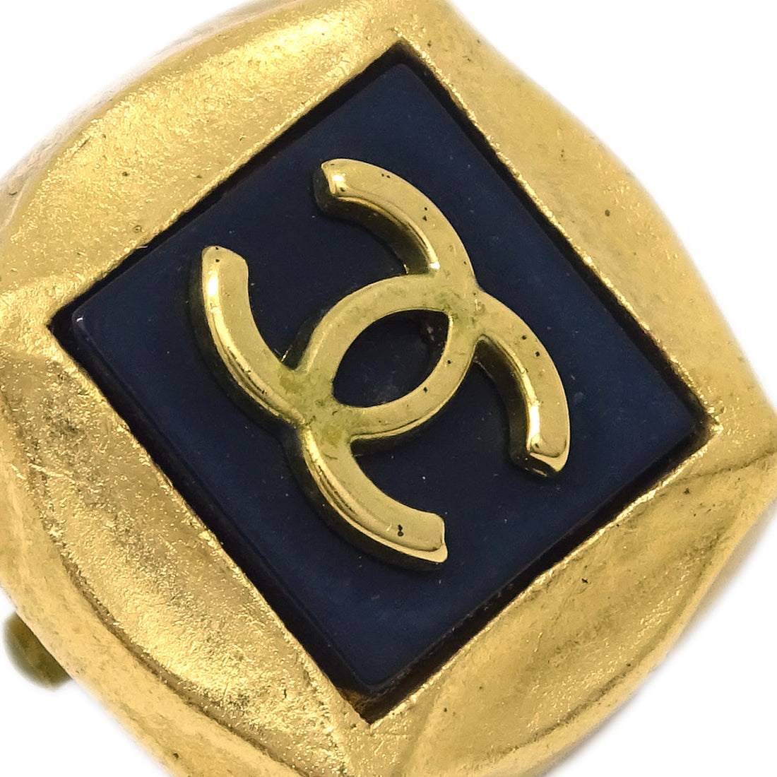 Chanel Square Earrings Clip-On Gold 95A