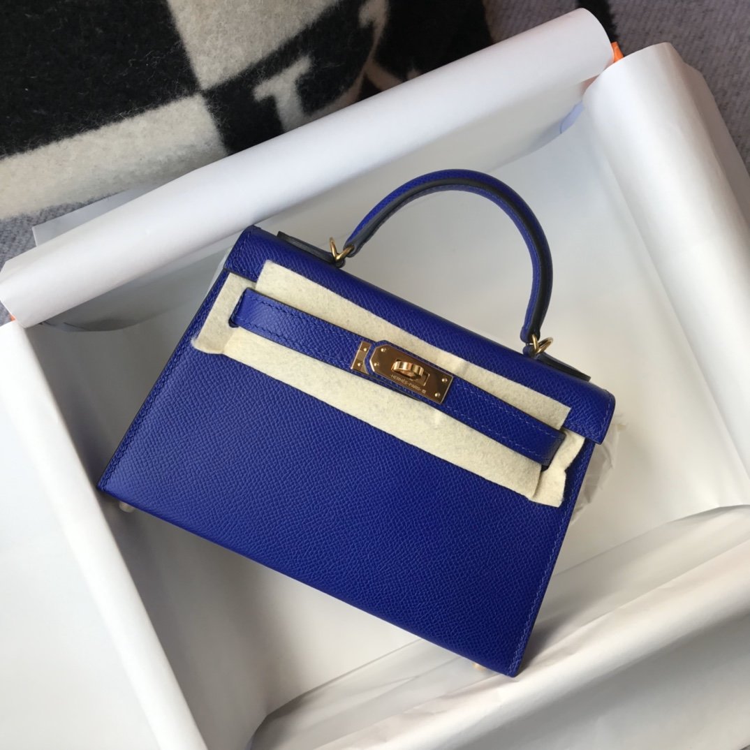 HM Kelly 19 Bleu Hydra Bag For Womtlm, Handbags, Shoulder Bags 7.5in/19cm