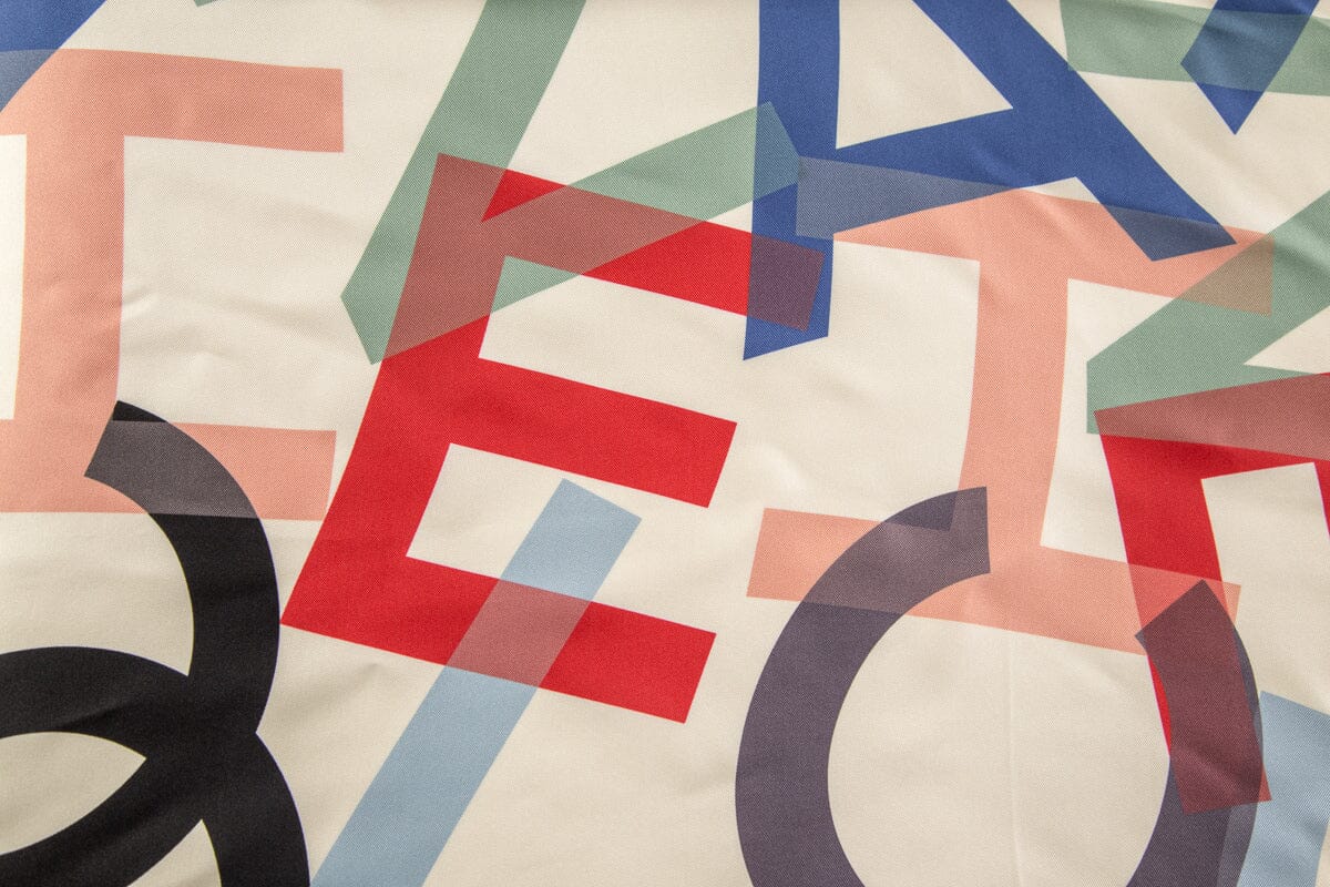 Chanel square Encru / Multicolor Scarf w box