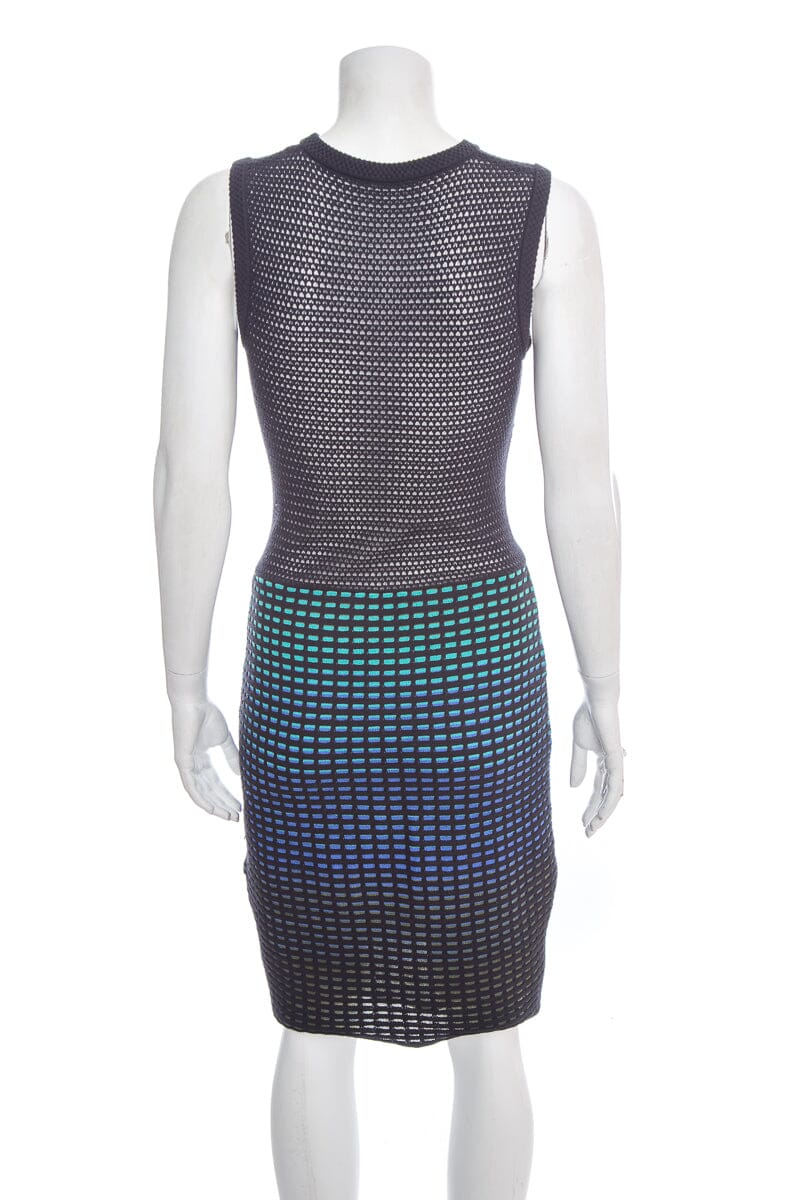 Missoni Black and Blue Sleeveless Fitted Dress