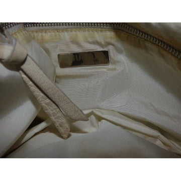 AMAZING, Miu Miu by Prada, White, Grained Leather, Top Latch, Chrome Accents, Small Shoulder Purse or Clutch