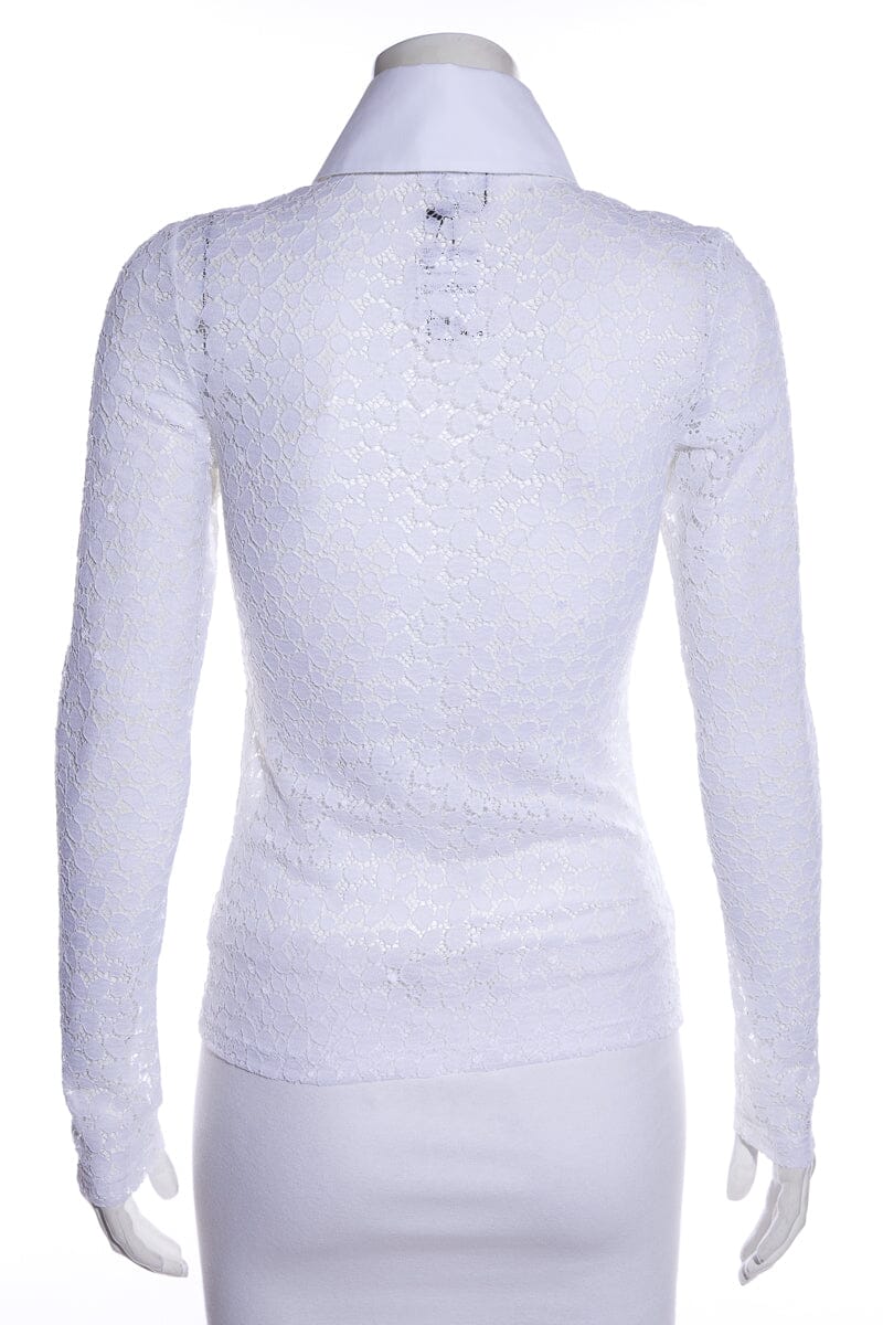 Chanel White Lace Blouse SZ 36