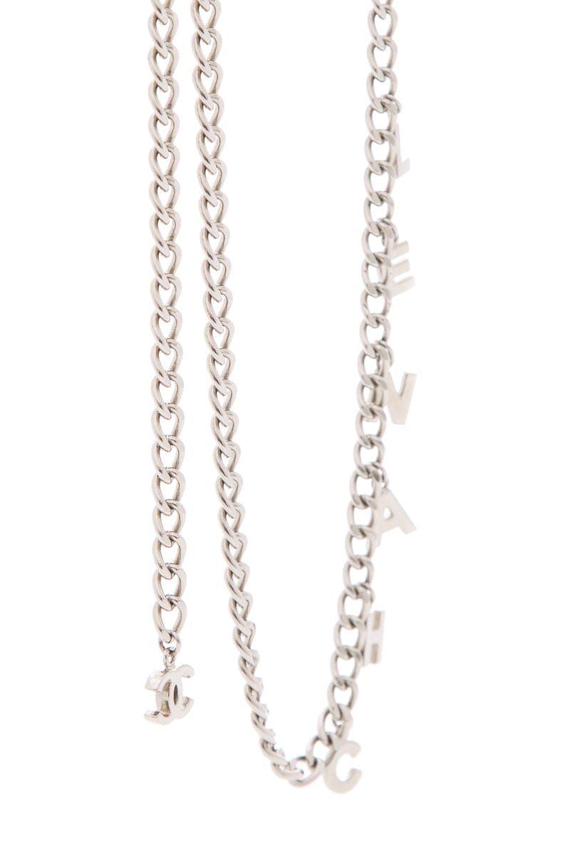 Chanel 2006 Silver Chain Letter Charm Belt