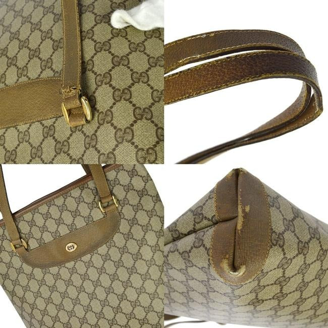 Gucci Guccissima Canvas Leather G Logo Print In Brown Tote