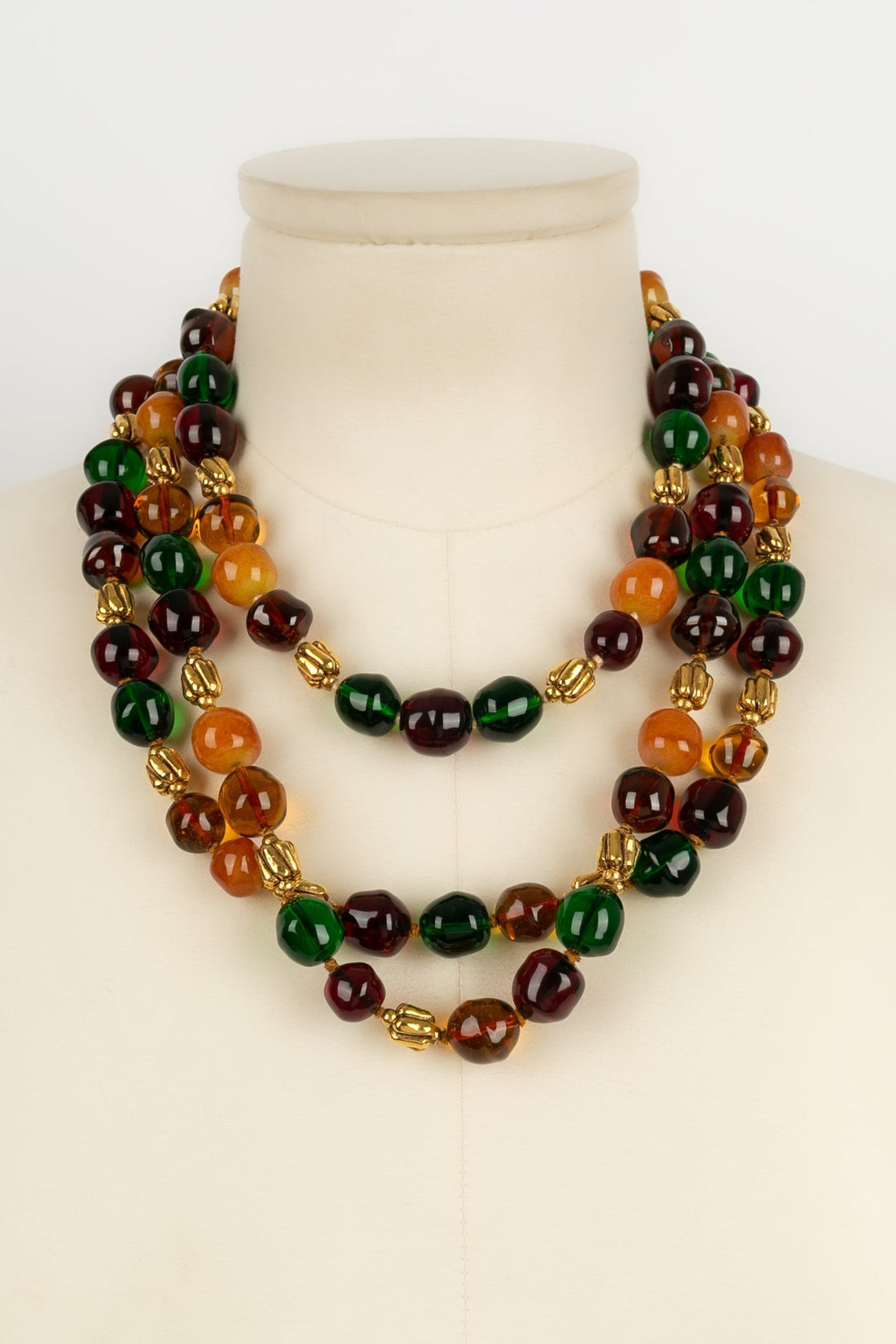 Collier de perles multicolores Chanel