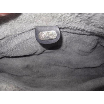 Gucci Vintage Navy Leather Small G Logo Coated Canvas In Shades Of Blue Leather