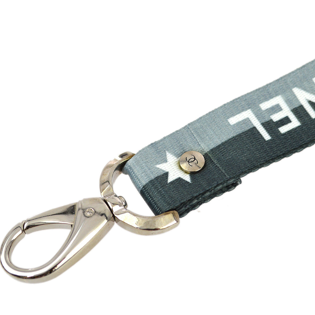 Chanel Star Neck Strap Gray 01P Small Good