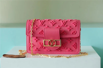 LV Mini Dauphine Monogram Fluo Pink For Womtlm,  Shoulder And Crossbody Bags 18.5cm/7.3in LV M20747