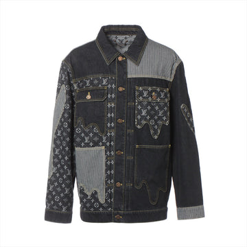 Louis Vuitton x NIGO 22SS Cotton Denim Jacket 48 Mens Black RM221M Monogram tagged