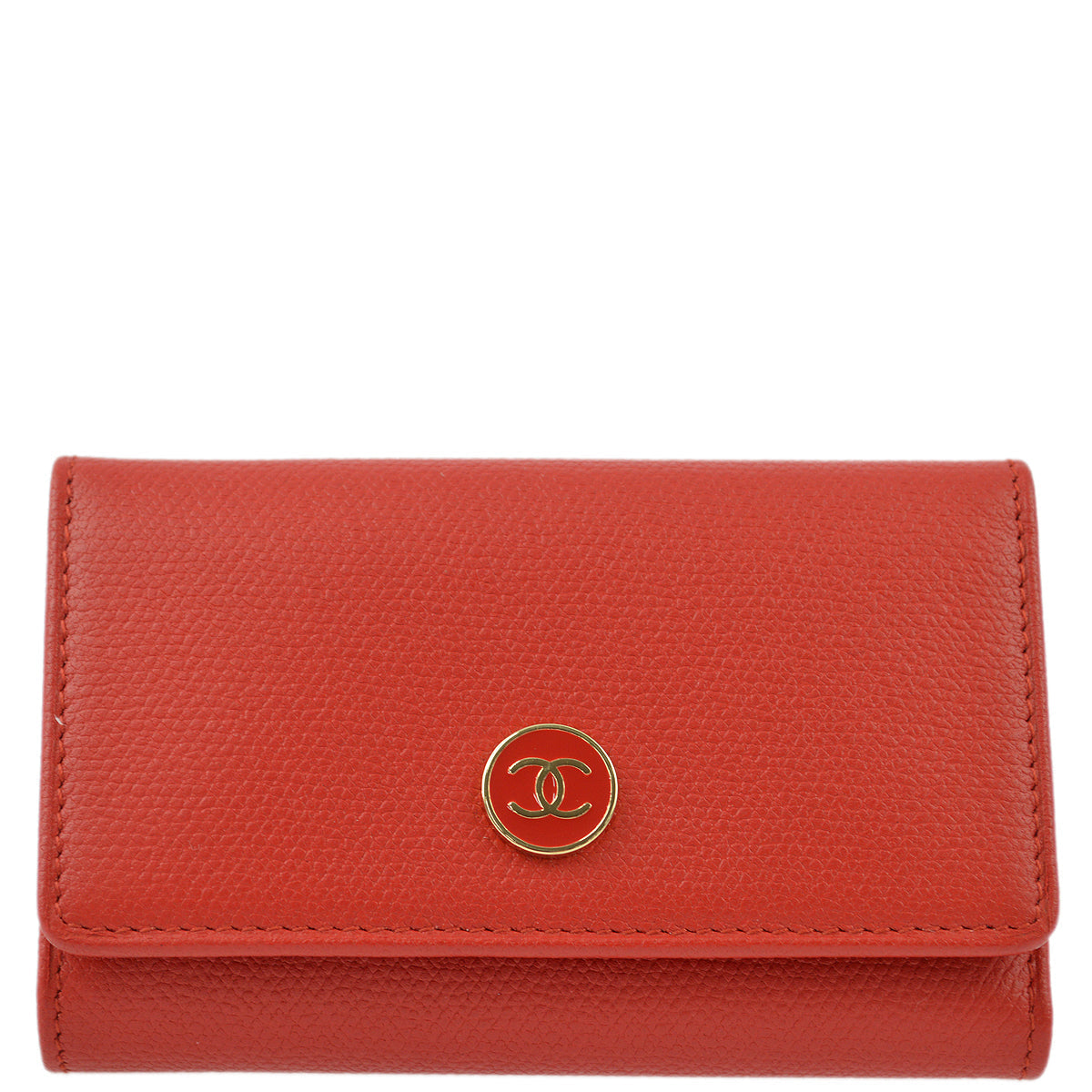 Chanel Red Caviar Six Hook Key Case Small Good
