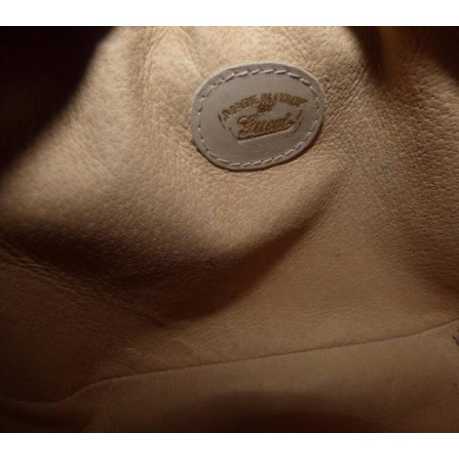 Gucci Vintage Beige Tan Suede And Leather Cross Body Bag