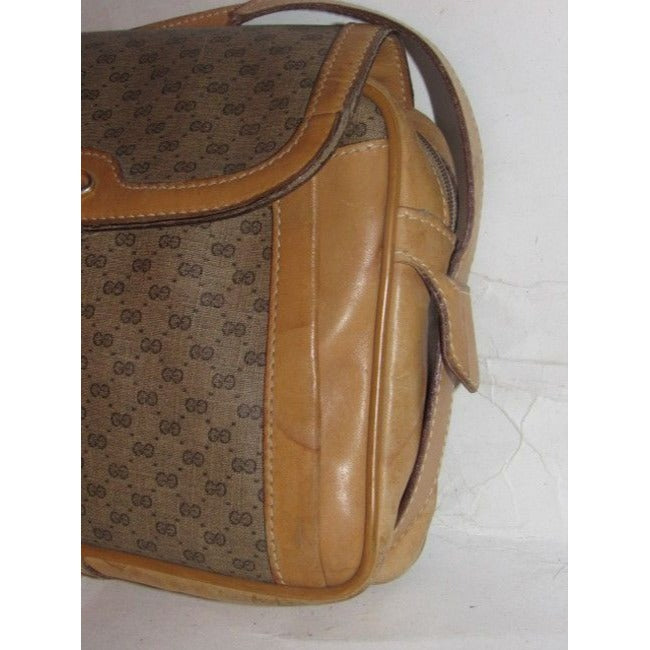 Gucci Gg Supreme Guccissima Brown Micro G Print Coated Canvas Leather Shoulder Bag