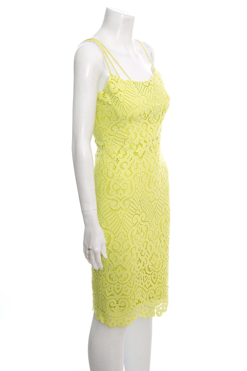 Daniela Corte Neon Green Lace Sleeveless Dress Size 38