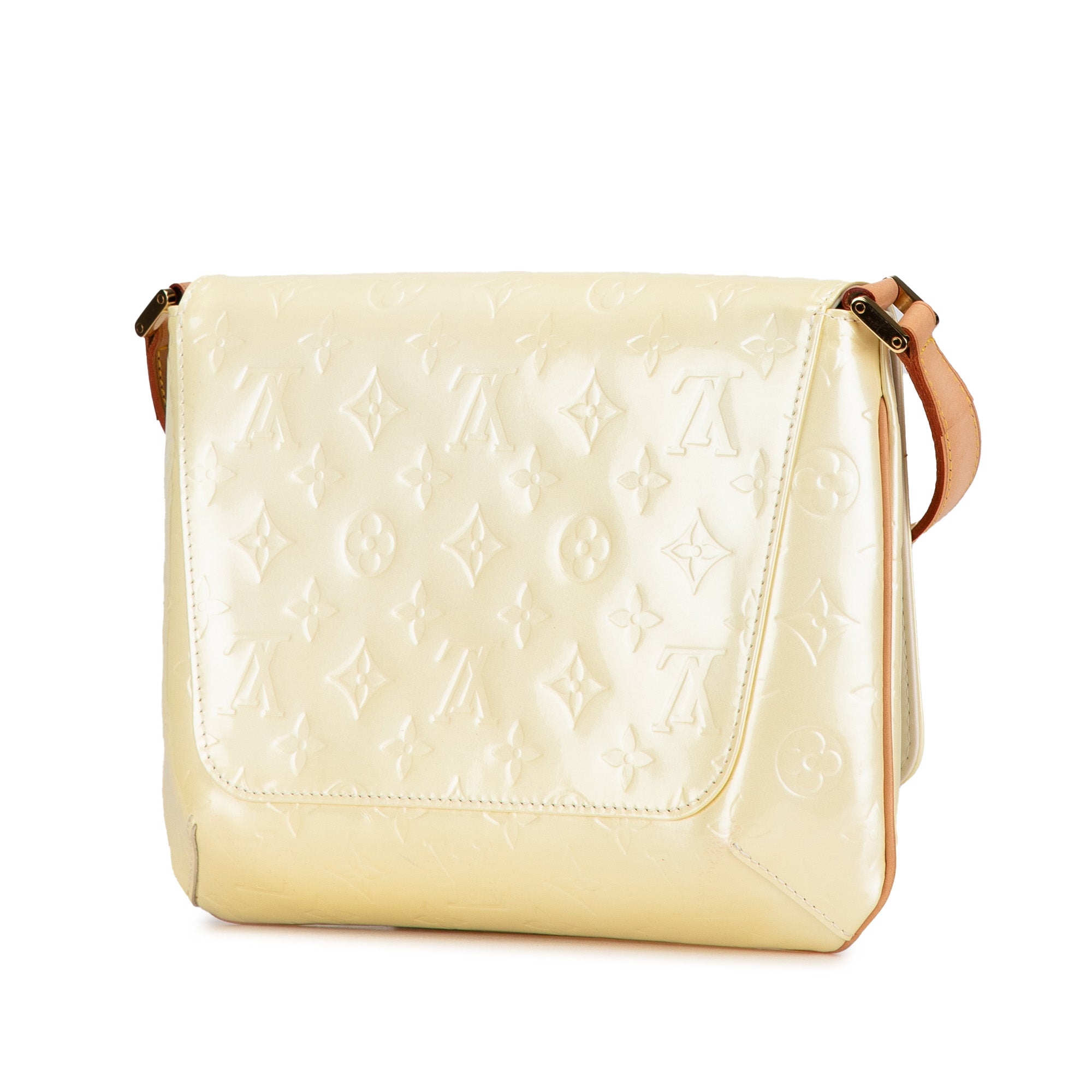 White Louis Vuitton Monogram Vernis Thompson Street Shoulder Bag