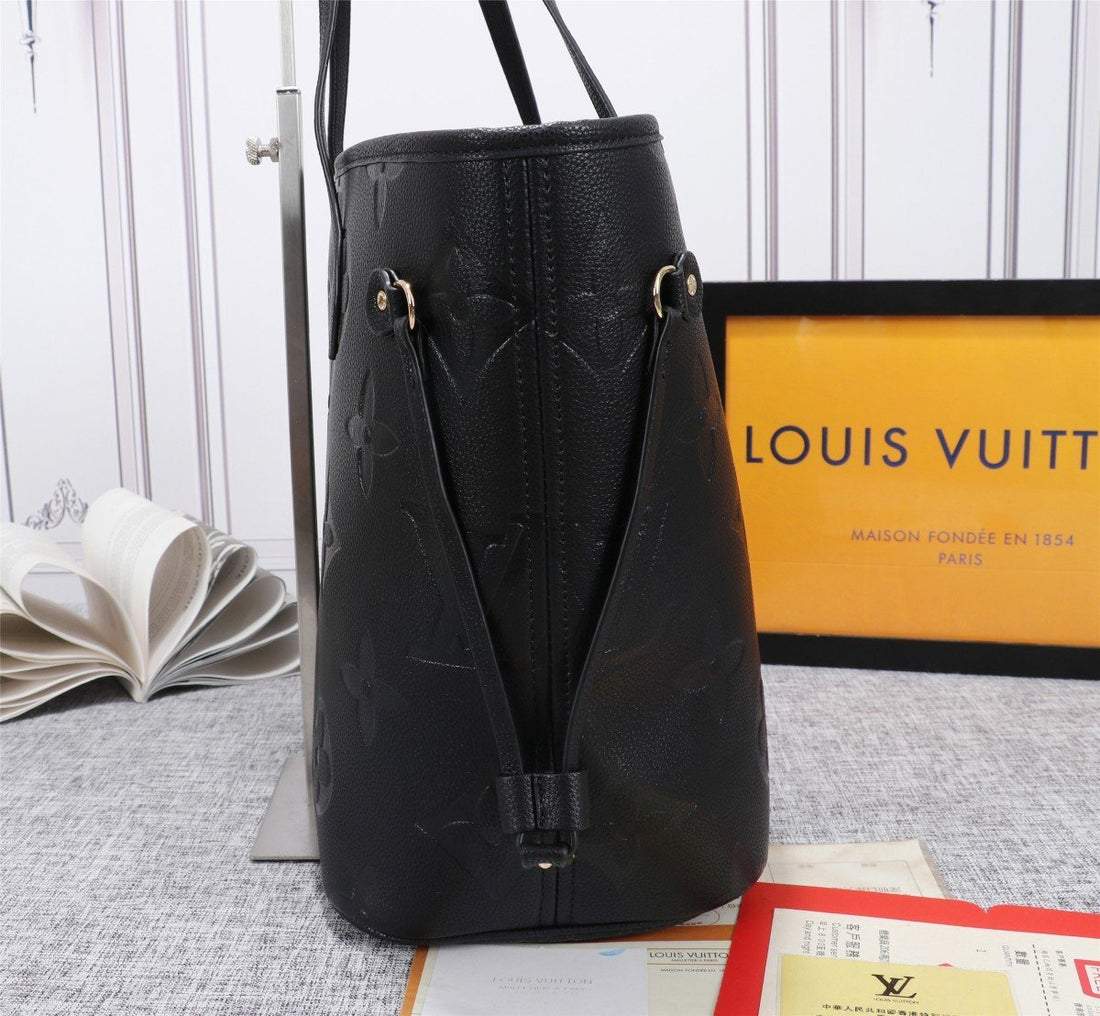 Louis Vuitton Neverfull MM Tote Bag Monogram Empreinte Black For Womtlm, Handbags, Shoulder Bags 12.2in/31cm LV M45685