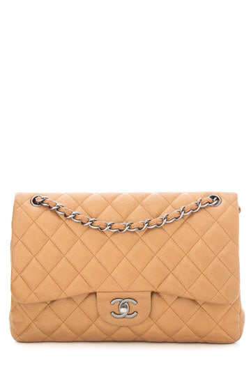 Chanel 2011 Metallic Bronze Jumbo Double Flap Handbag