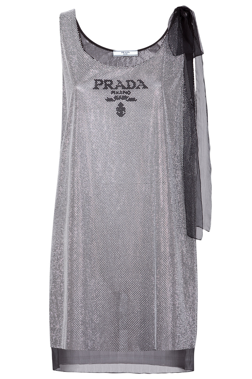 PRADA Rhinestone Dress Silver