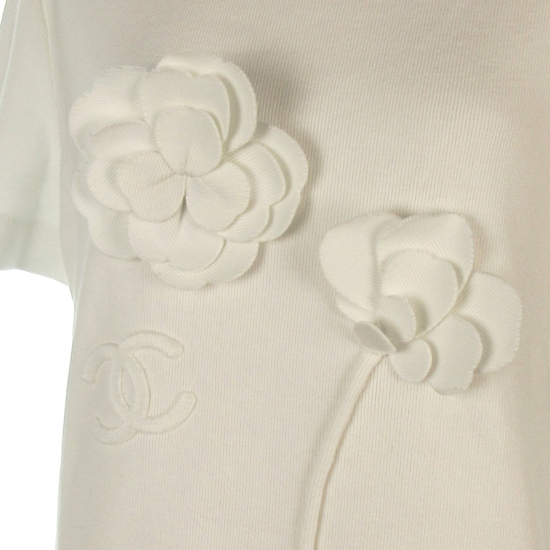 Chanel Camelia White T-Shirt, 36