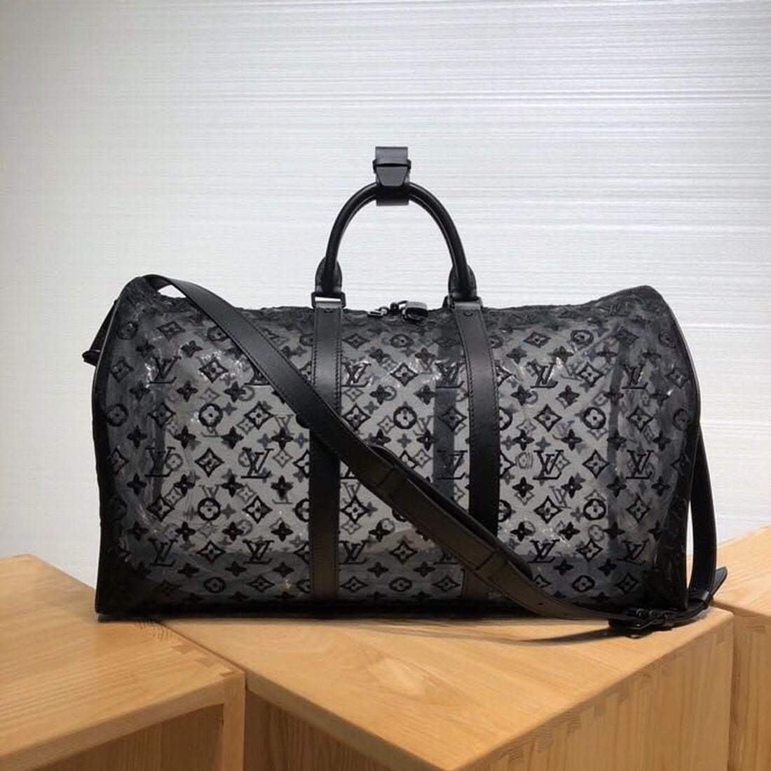 LV Keepall Bandouliere 50 Monogram Black By Virgil Abloh For Womtlm, WoBags, Shoulder And Crossbody Bags 19.7in/50cm LV M53971