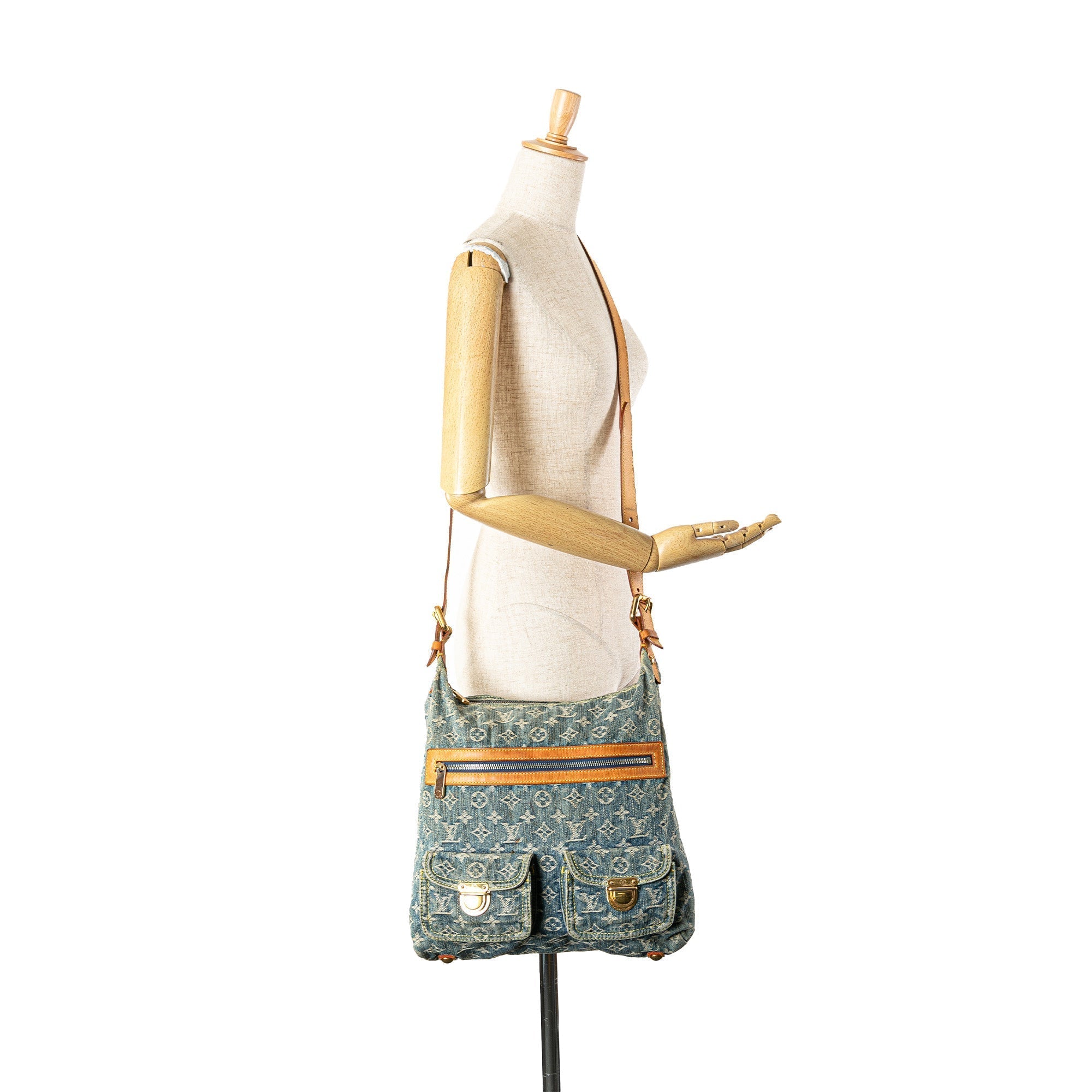 Blue Louis Vuitton Monogram Denim Baggy GM Shoulder Bag