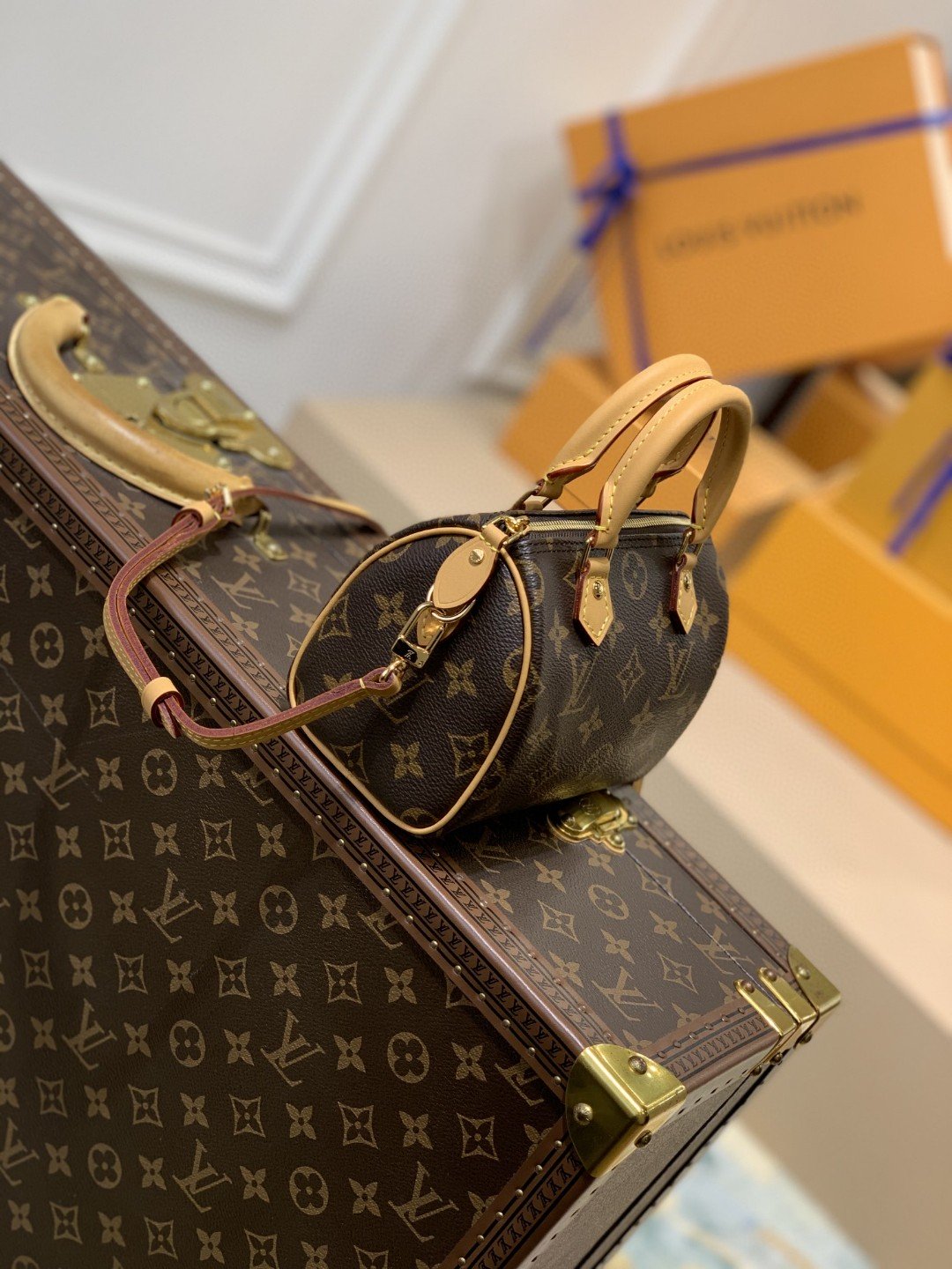 LV Nano Speedy Monogram Canvas For Womtlm, Womtlm’s Handbags, Shoulder Bags 6.3in/16cm LV M81085