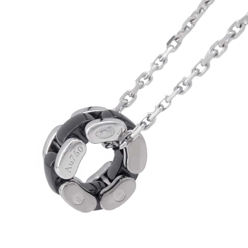 CHANEL Ultra Necklace Black J3171 K18WG Ceramic