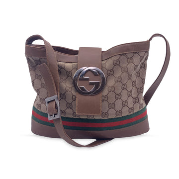 GUCCI Limited Edition Monogram Gg Sherry Line Shoulder Bag