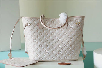 LV Neverfull MM Monogram Empreinte Pale Beige For Womtlm,  Shoulder and Crossbody Bags 12.2in/31cm LV M46231