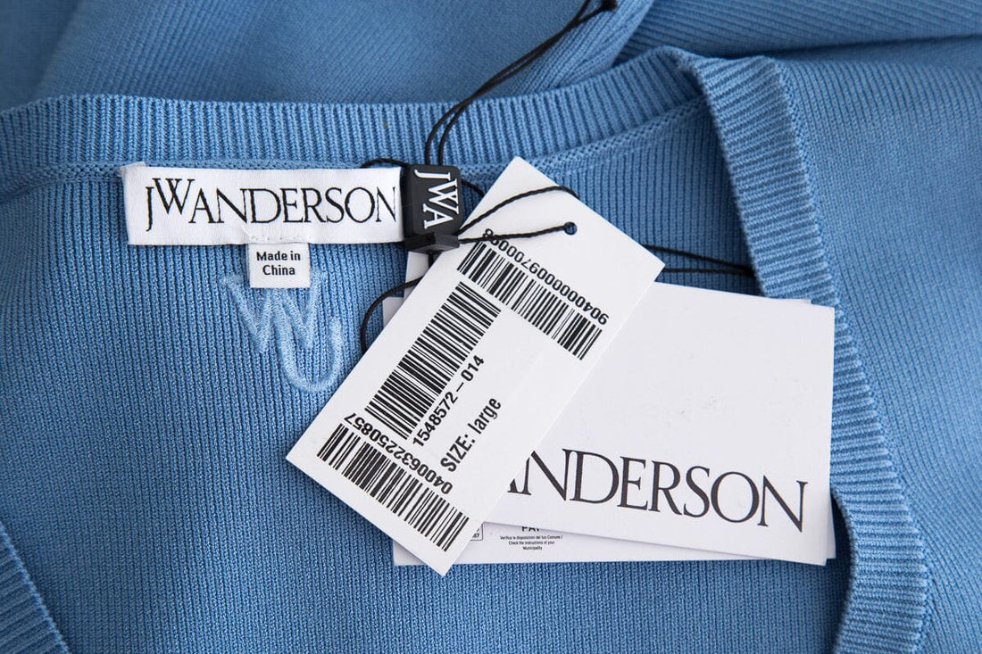 JW Anderson Blue Ribbed Sleeveless Dress SZ L NWT