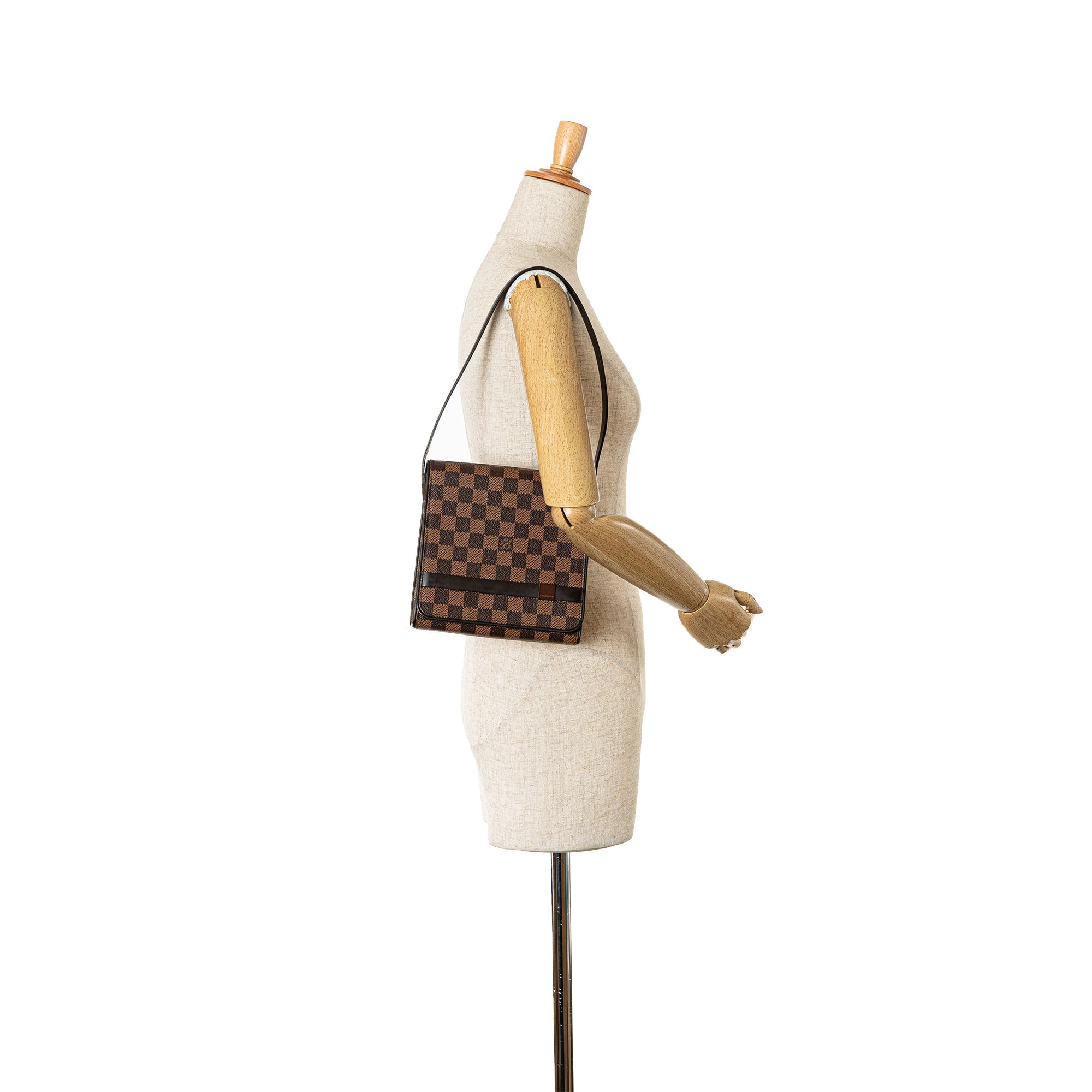 Brown Louis Vuitton Damier Ebene Tribeca Mini Shoulder Bag