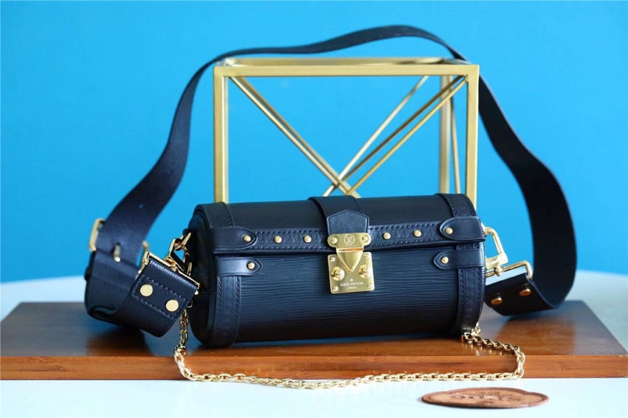 LV Papillon Trunk Epi Black For Womtlm, Womtlm’s Bags, Shoulder And Crossbody Bags 7.5in/19cm LV M58655