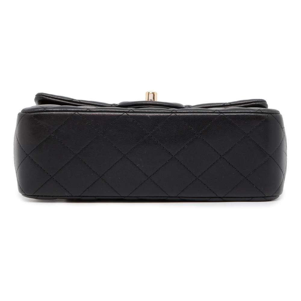 CHANEL Top handle 2wayBag Black AS2431 Lambskin Size 20