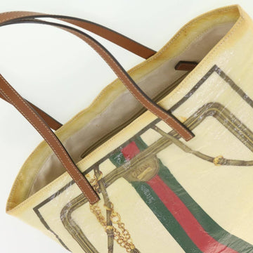 RARE, Gucci 'Ophidia' line, multi-color horse-bit, equestrian theme print canvas & camel leather, large, tote with a red/green Sherry stripe