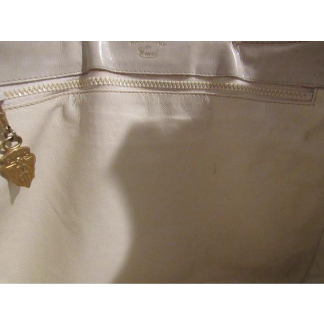 Gucci Vintage Pursesdesigner Purses White Leather With Red And Blue Striped Accents Canvas Shoulder