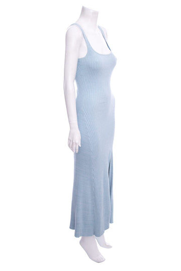 Anna Quan Light Blue Ribbed Maxi Dress SZ 6