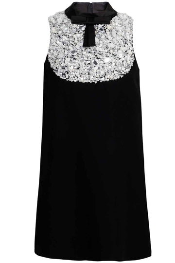 PRADA Crystal Embellished Dress Black