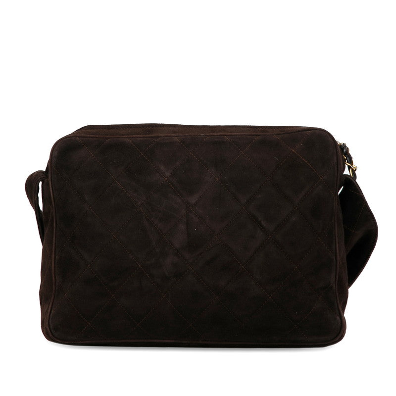Chanel Quilted Suede Crossbody Bag Suede Crossbody Bag in Good condition
