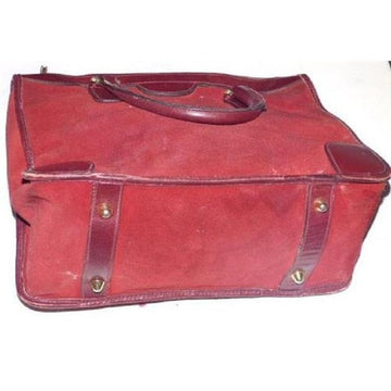 Gucci Vintage Burgundy Leather Suede Satchel