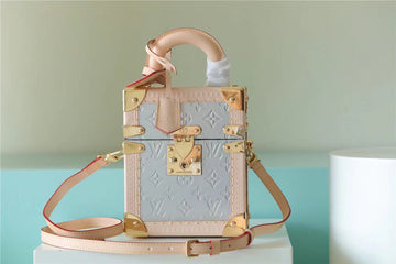 LV The Camera Box Monogram Empreinte By Nicolas Ghesquiere Light Blue/Light Pink For Womtlm,  Shoulder And Crossbody Bags 6.3in/16cm LV