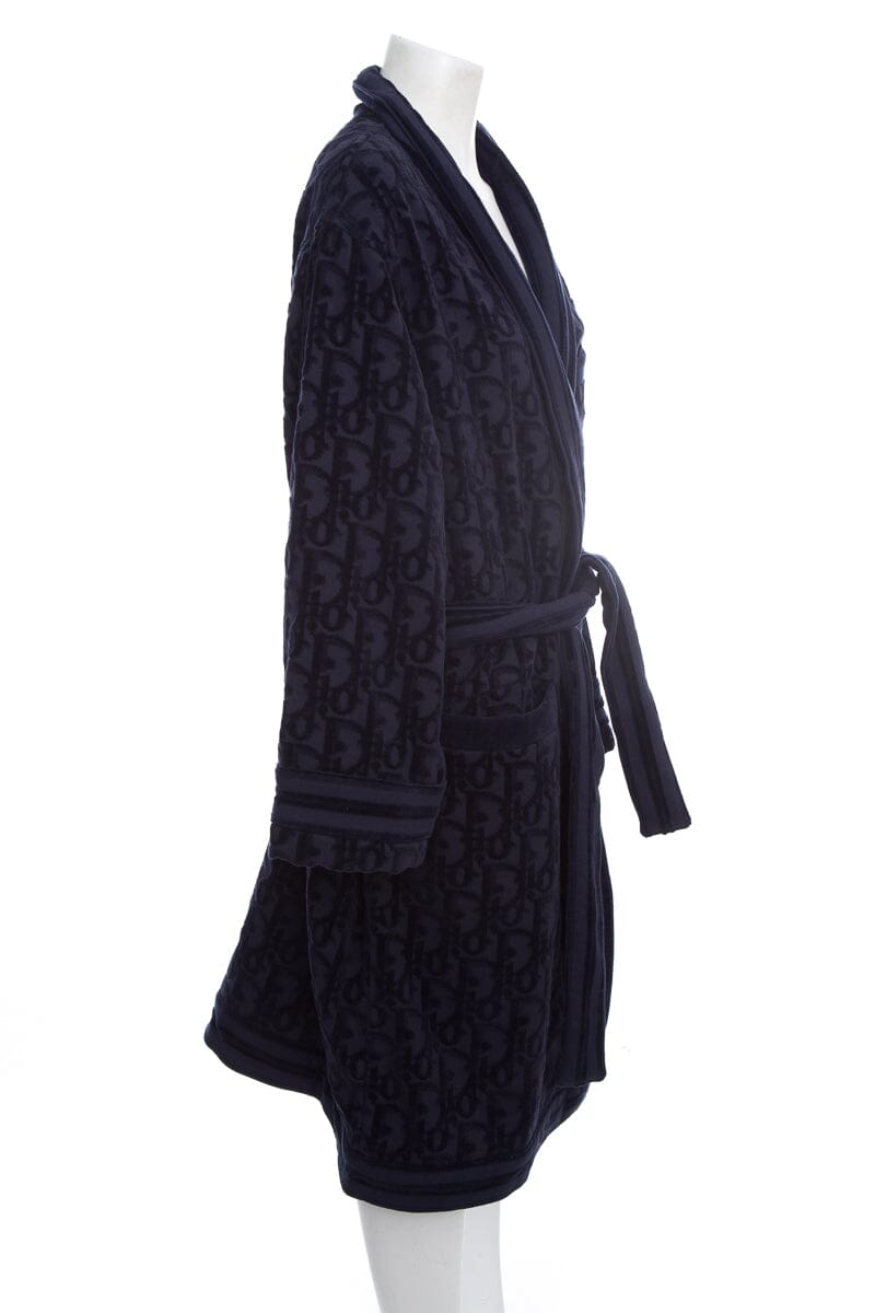 Dior Navy Monogram Robe SZ L NWT