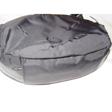 Kate Spade black leather hobo purse w chrome accents