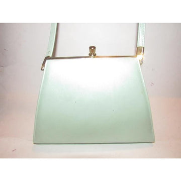 Bally Vintage Pursesdesigner Purses Mint Green Leather Shoulder Bag