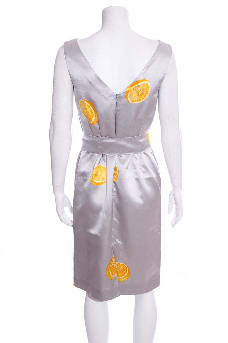 Posey Shanghai Grey Lemon Dress SZ S