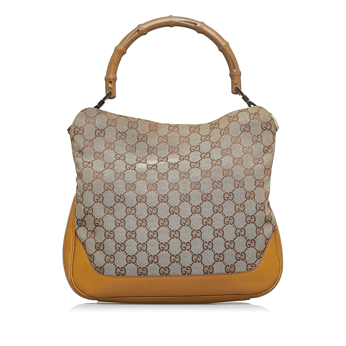 GUCCI GG Canvas Bamboo Web Satchel
